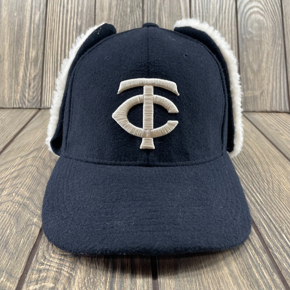 Minnesota Twins Pepsi‎ 2023 Bomber Blue Cap Hat Flap Polyester/Wool Adult Men's